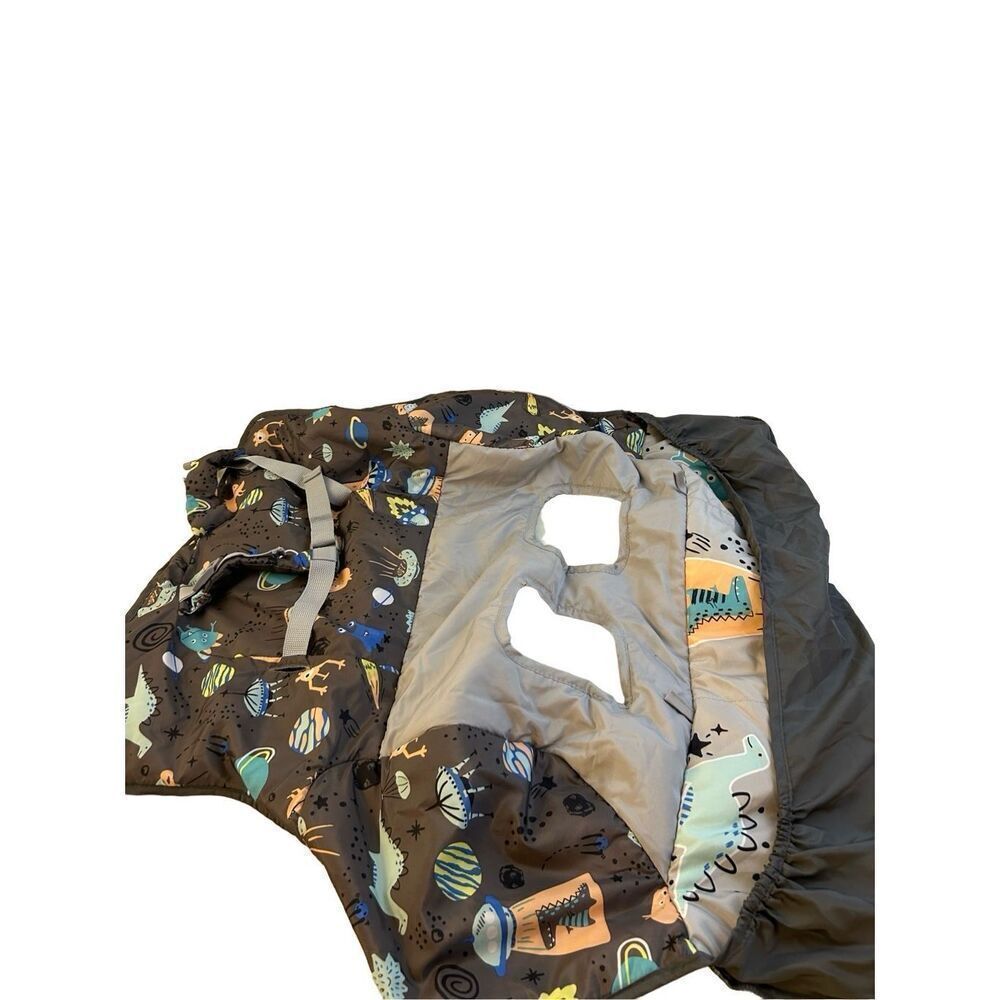 Gold bug shopping cart cover gray Dinosaur space‎